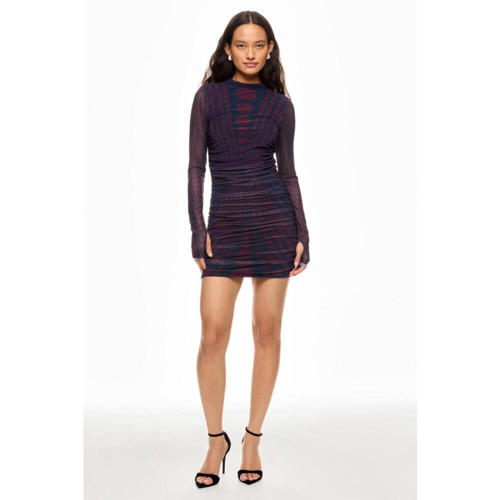 AFRM Darcie Multicolor Cocktail Dress Size S with Mesh Tear - Picture 1 of 8